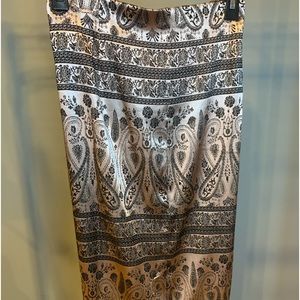 NWT NY&C XL Stretch Skirt Metallic Pink & Black